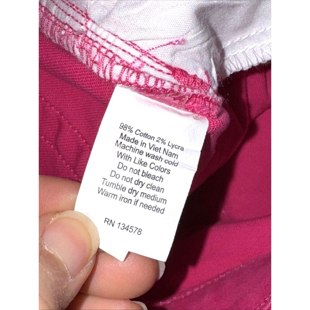 Vineyard Vines Jeans Women’s Pants Size 30 Cotton Frayed Hem Hot Pink - Picture 8 of 11